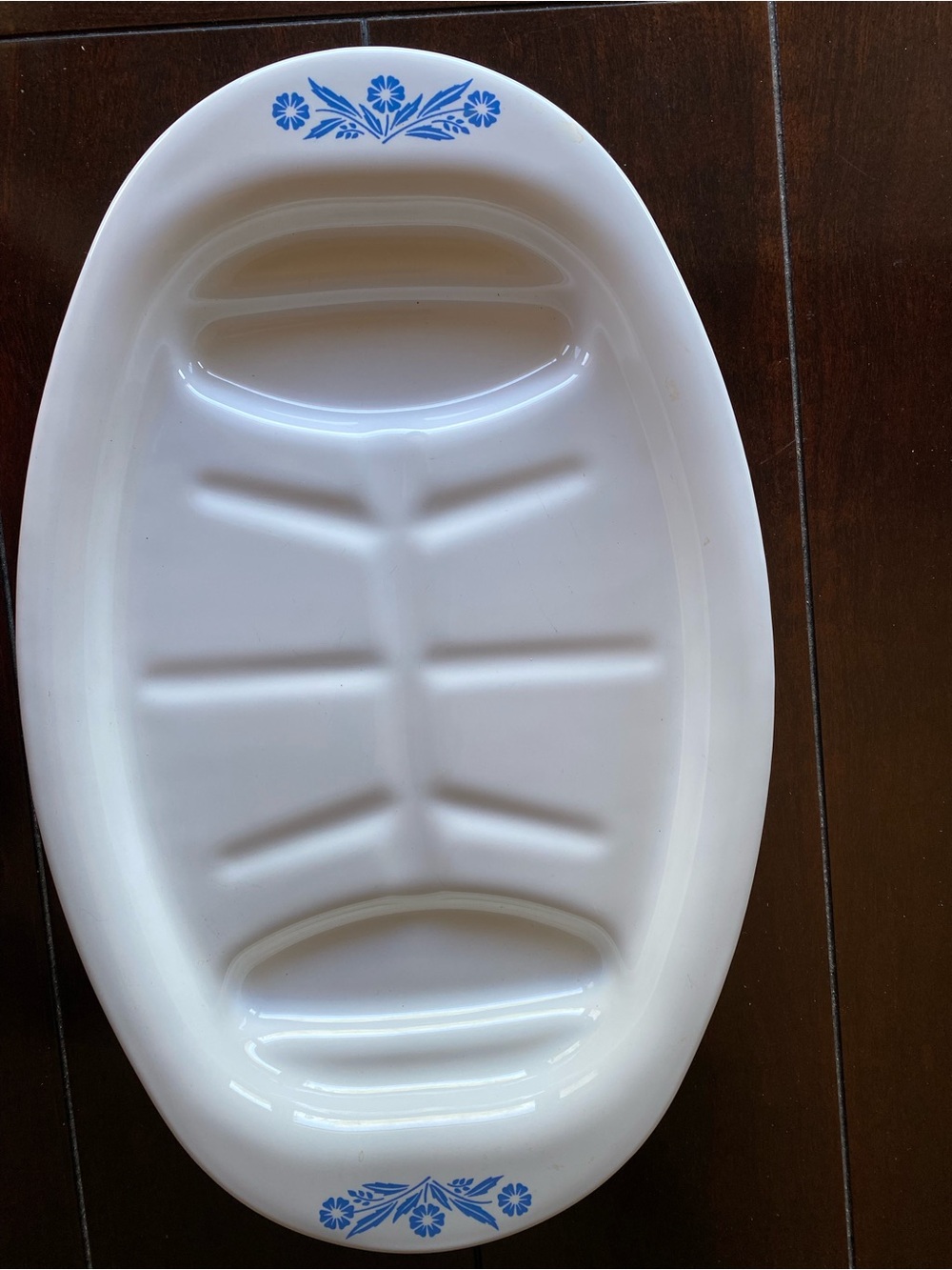 Vintage Corning Ware Blue Cornflower- Oval Platter 16 x 10